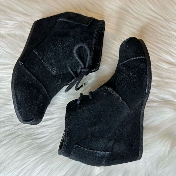 TOMS Desert Black Wedge Bootie Size 5.5 - Picture 10 of 12